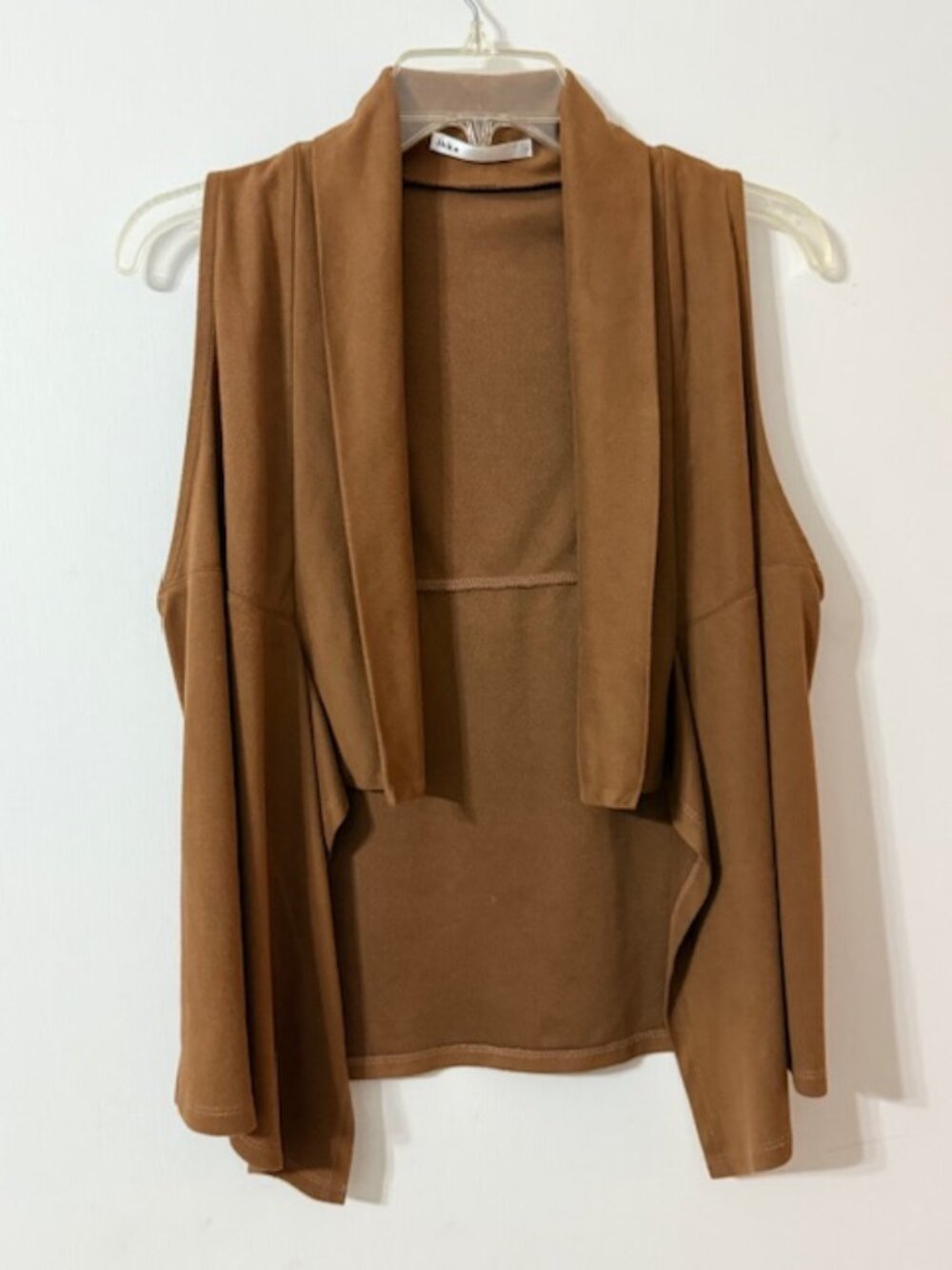 Ikka Women's Boho Open-Front Waterfall Cardigan Vest - Size M/L